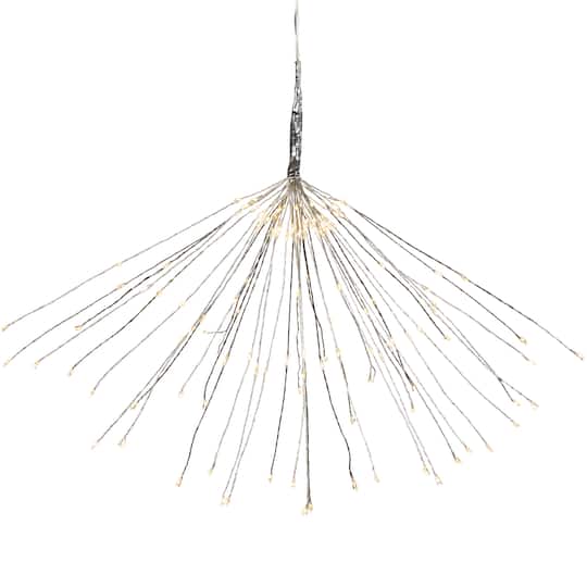 20" LED Lighted Firework Silver Branch Christmas Decoration By Northlight in Silver With Warm White Lights | 13.5" x 20" | Michaels®